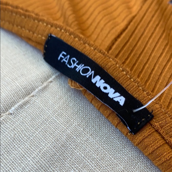 FashionNova Sailor Rob Midi Dress - Mustard Yellow - Picture 5 of 6